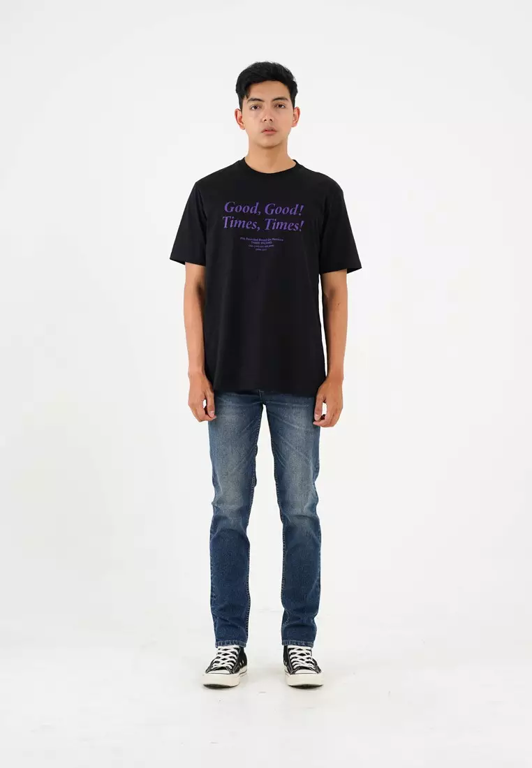 3Second Men's T-Shirt Short Sleeve Regular Fit Cotton Daph OL-C850125