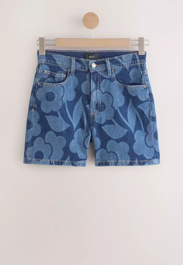 Mom Comfort Stretch Denim Shorts