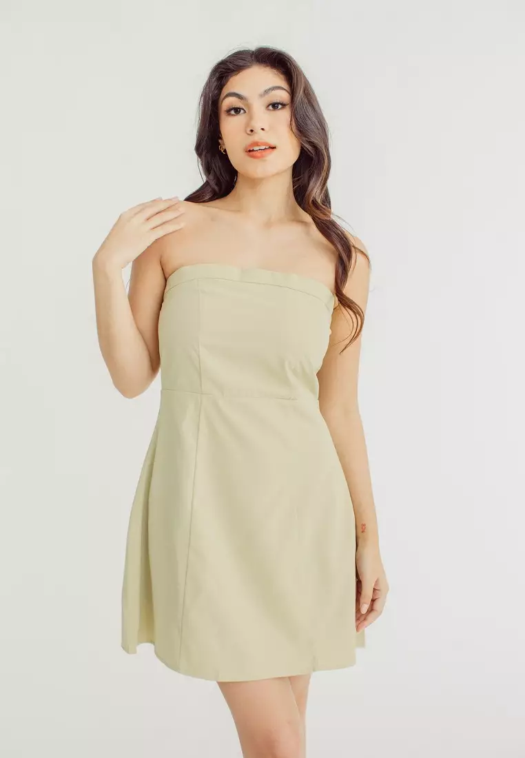 Green tube shop top dress