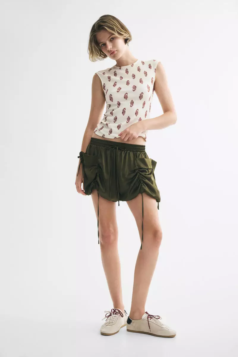 Textured jersey top