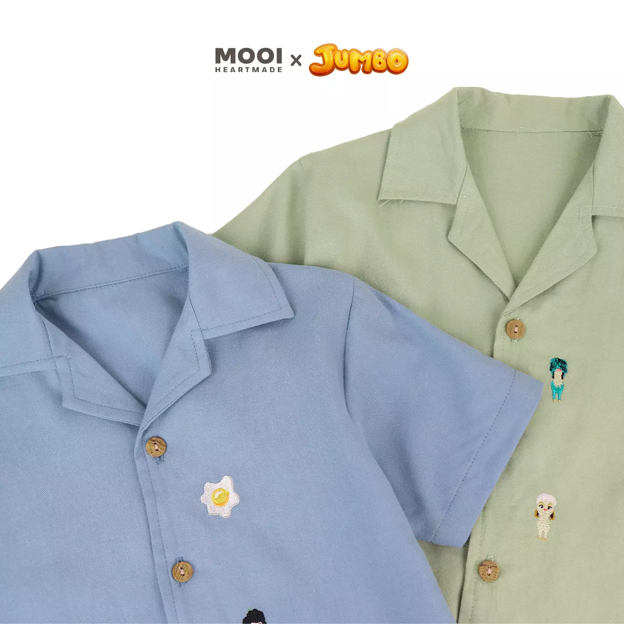Mooi x Jumbo Shirt Kemeja Anak Laki - Laki - Sage Green