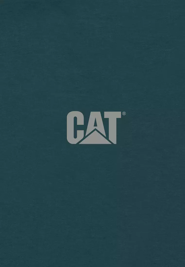 Men's CAT Small Logo Tee - Dark Sea-Neutral Grey (4010791-14371) | Apparels