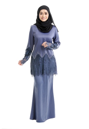 AIMY KURUNG AEGEN BLUE (PLUS SIZE) from Rasa Sayang in Blue