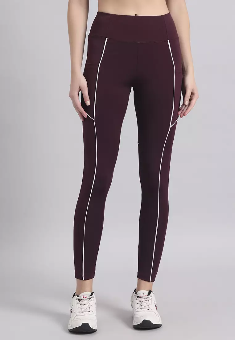 Womens Wine Active Premium Training/Workout Leggings