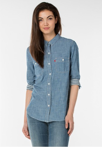 Levi's Boyfriend Workwear Shirt - Surplus Blue