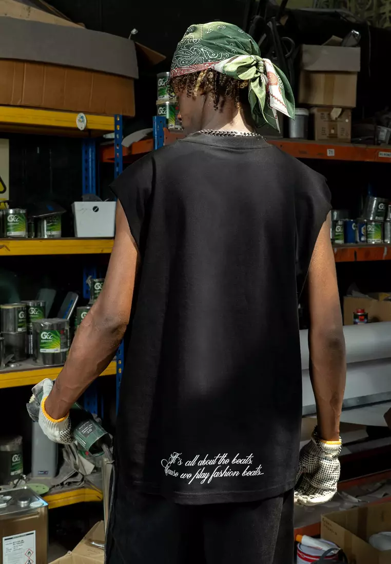 DRUM S. 80's Workshop Collection Singlet- Black