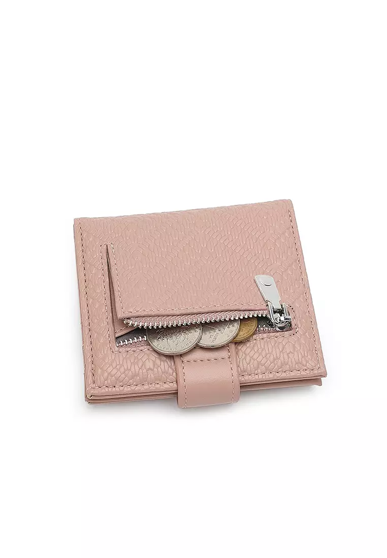 Women's Short Purse / Card Holder - Dark Pink