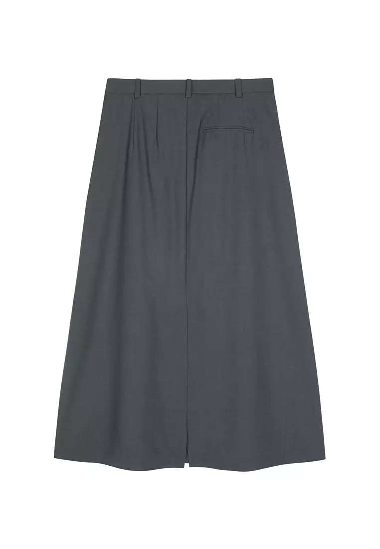 A-line long waist skirt