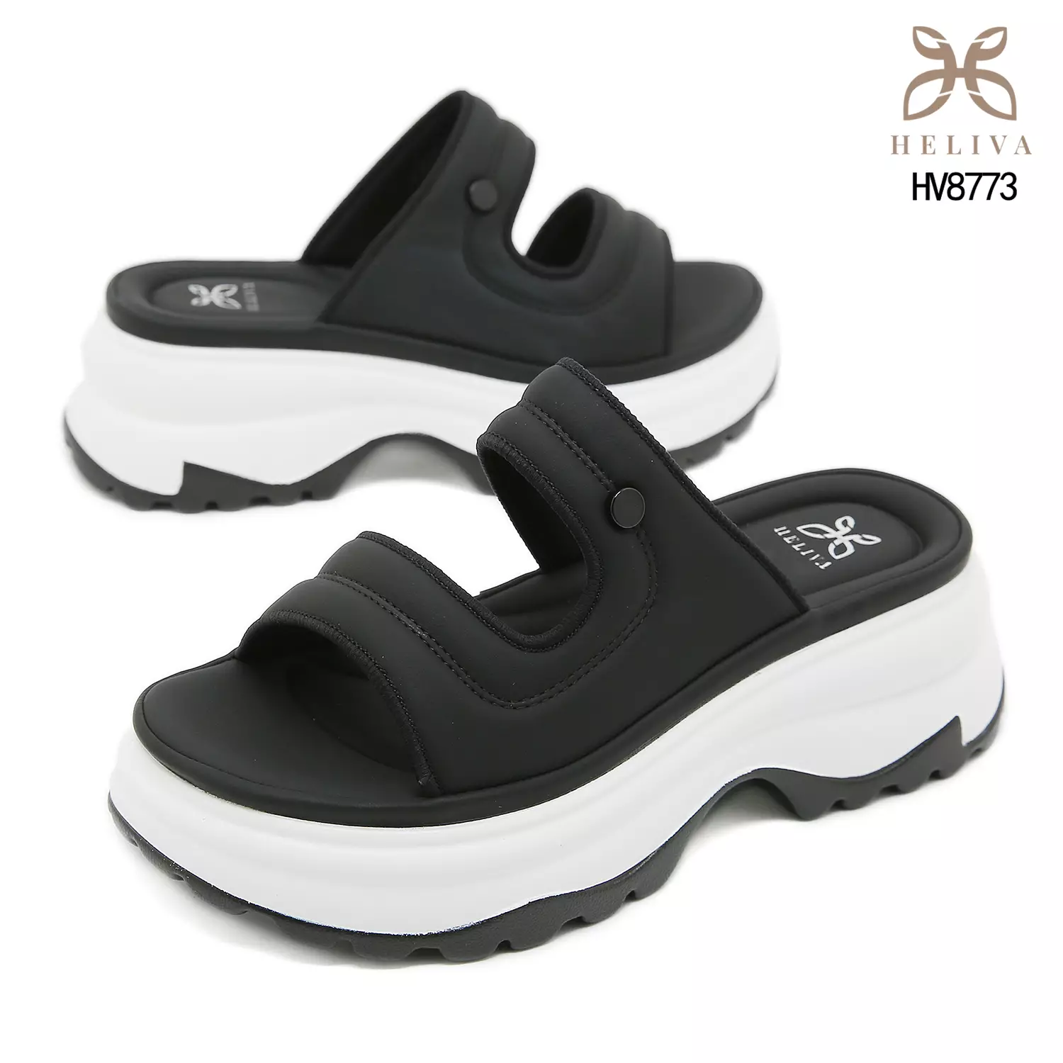 Heliva Lucy Dual-Strap Elevated Slides for Everyday Luxe HV8773