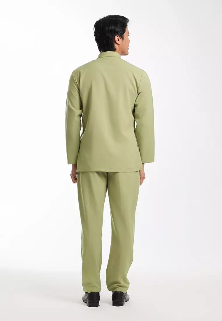 Alain Delon Baju Melayu Cekak Musang Dewasa - 19026002-40SageGreen