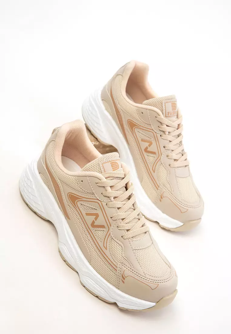 Beige-Tan Women's Sneaker 20762