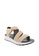 CO BLANC black and white and pink CO BLANC Tri Strap Flat Slingback Sandals 1EEAFSHBFFCBFAGS_2