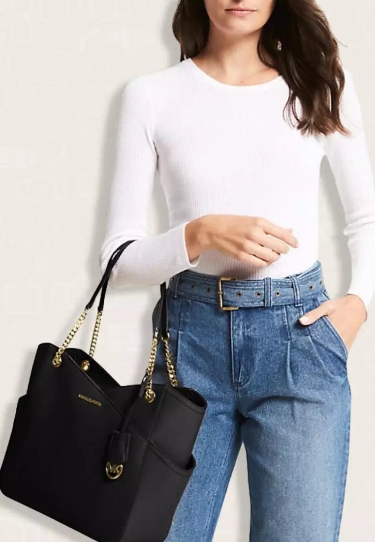 Jual Michael Kors Michael Kors Jet Set Large Saffiano Leather
