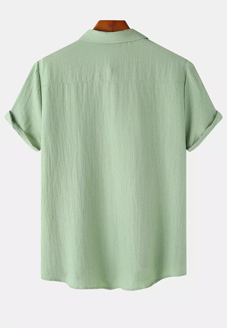 Solid Color Short-Sleeved Shirt YL-A89