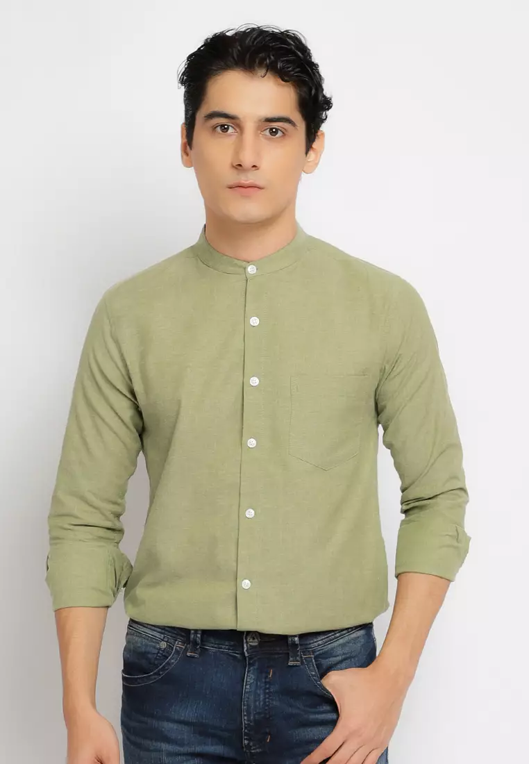 Olive Green Oxford Shanghai Shirt