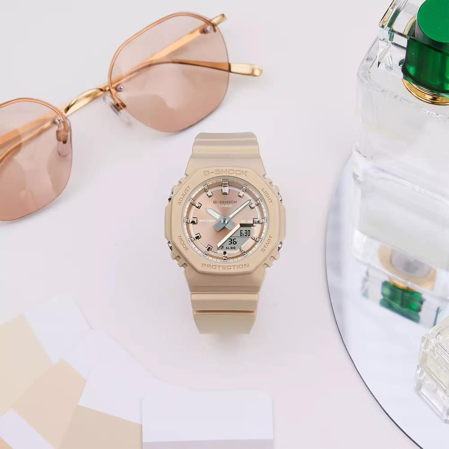 Casio G-shock GMA-P2100ST-9A - Jam Tangan Analog Digital Wanita - Rosegold Dial - Rosegold Resin Band
