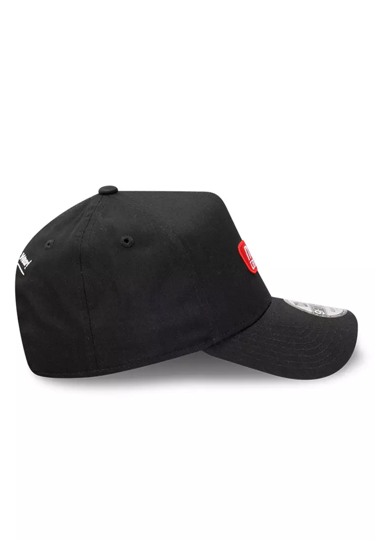 NE Capsule Logo Black 9FORTY A-Frame Snapback Cap