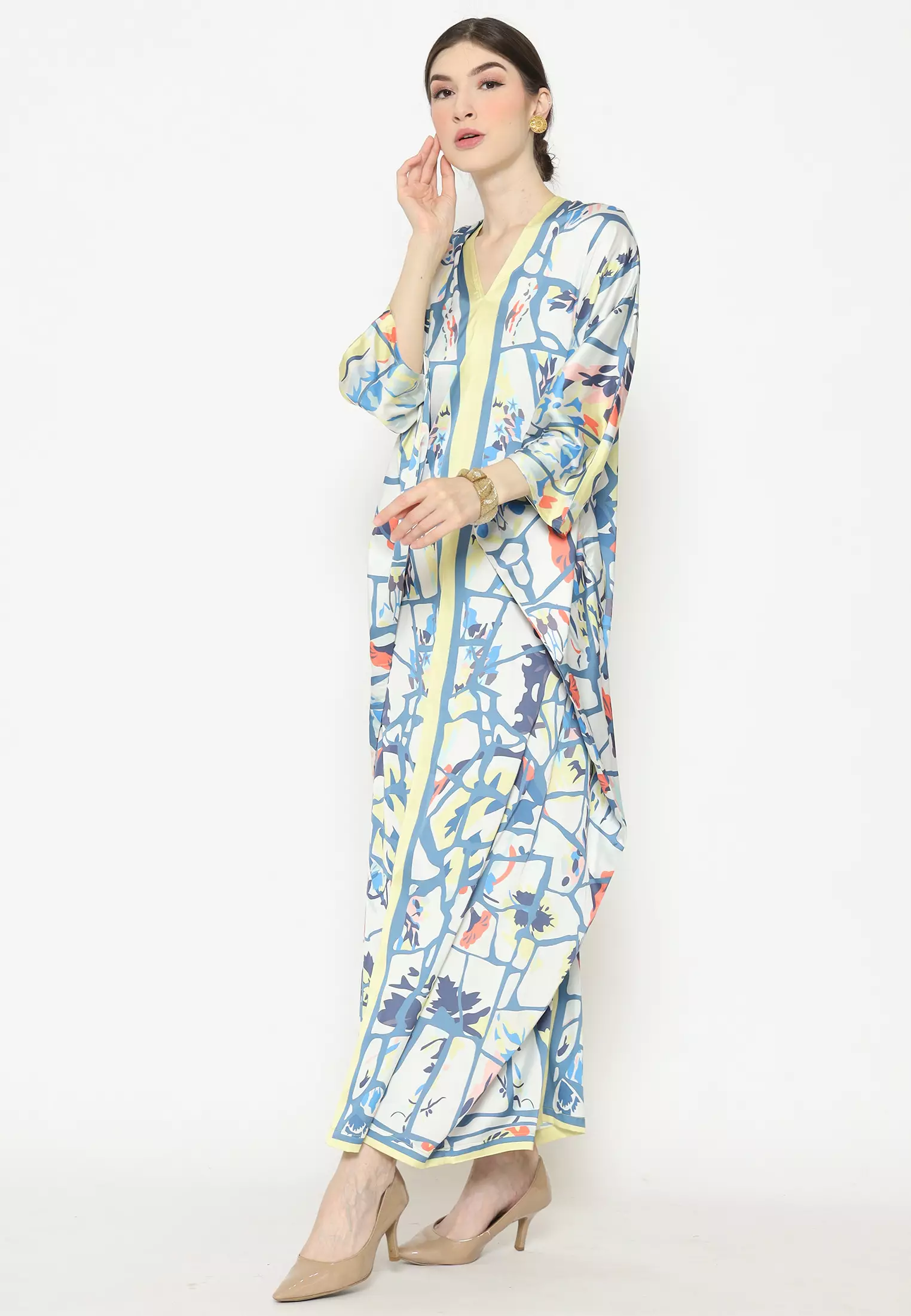 Kanzi Short Sleeve Classic Mediteranian Kaftan