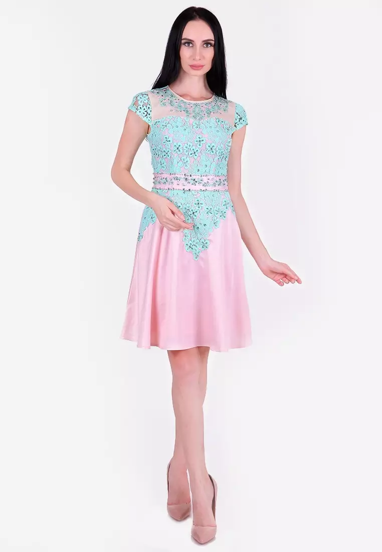Bibiq Dress Brokat Satin