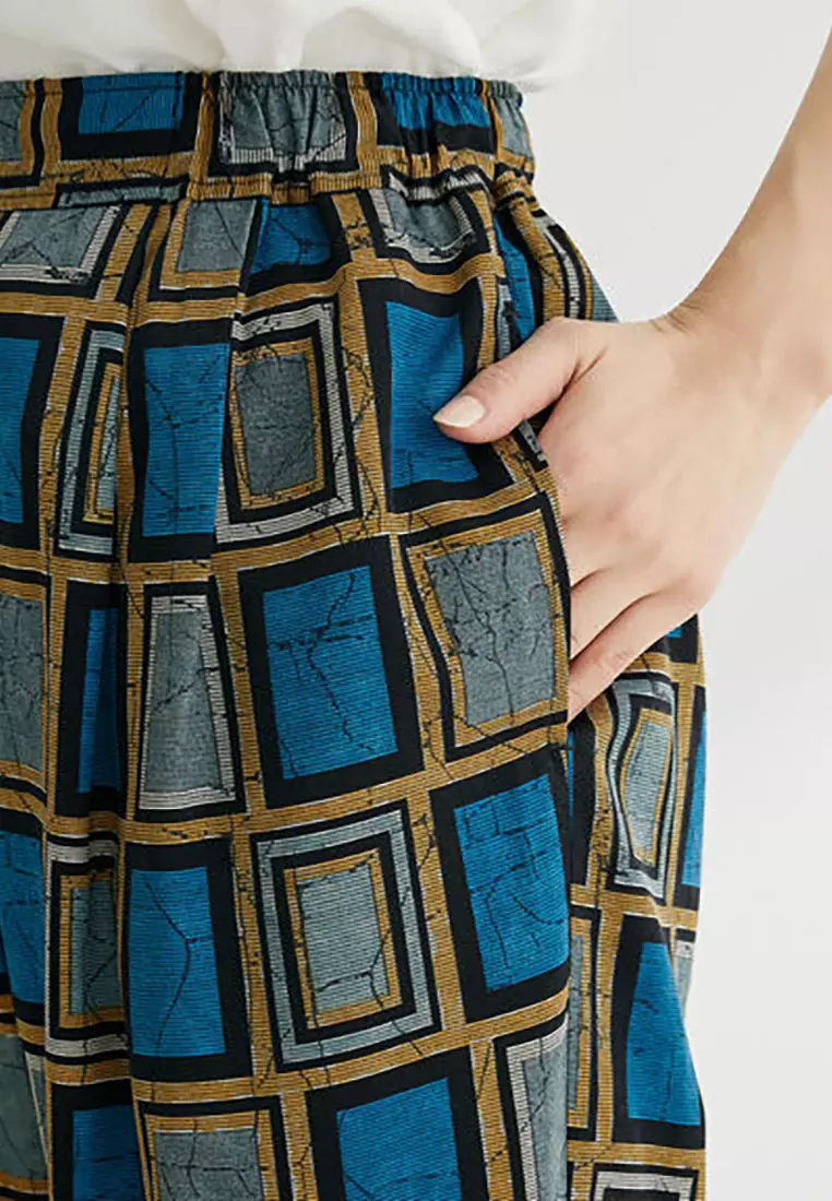 Green Parks - Uchida African Pattern Eazy Pants Blue