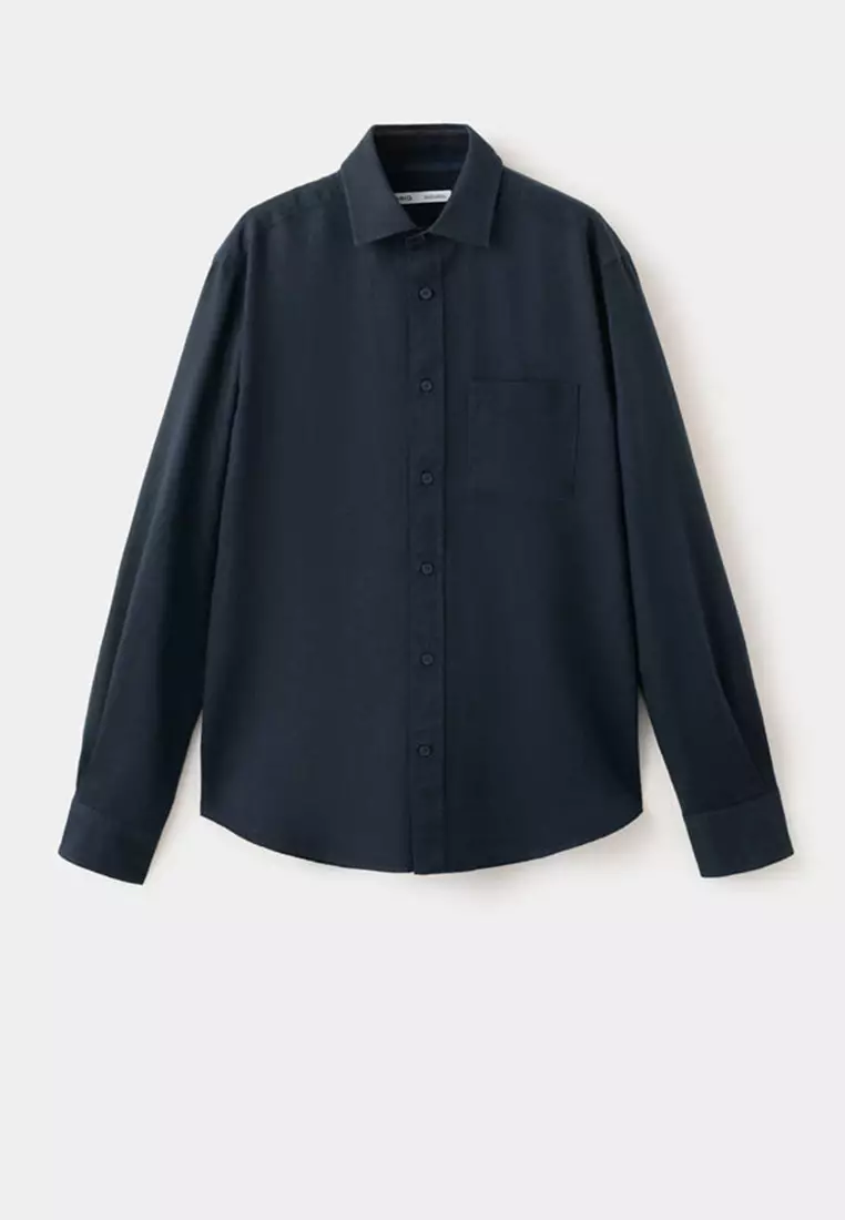 Linen-Cotton Shirt With Pocket
