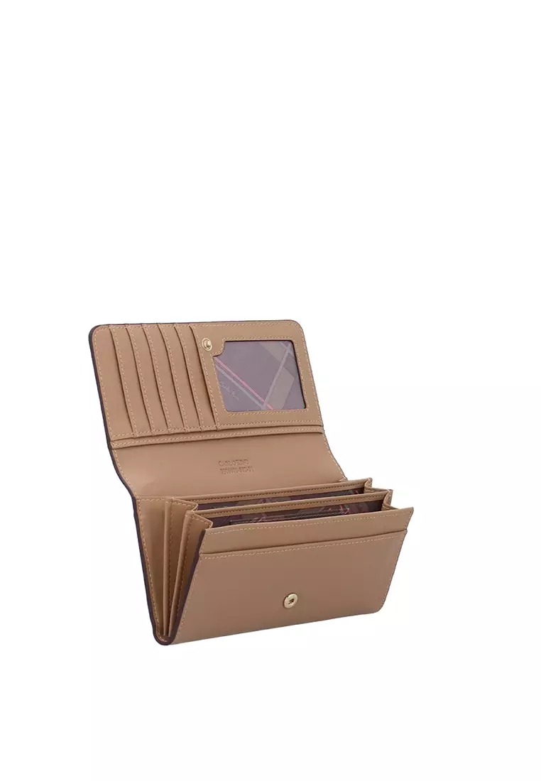 CR Valeria 2 Fold Wallet - Dark Beige