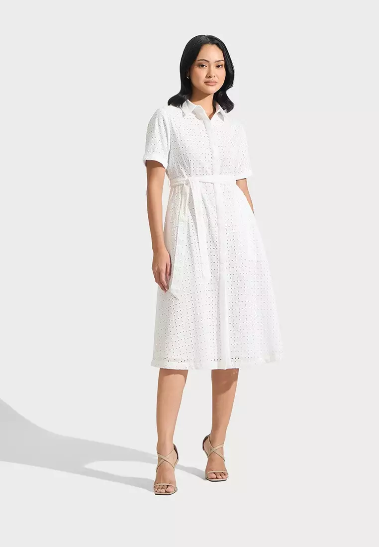 Eyelet Button Down Dress