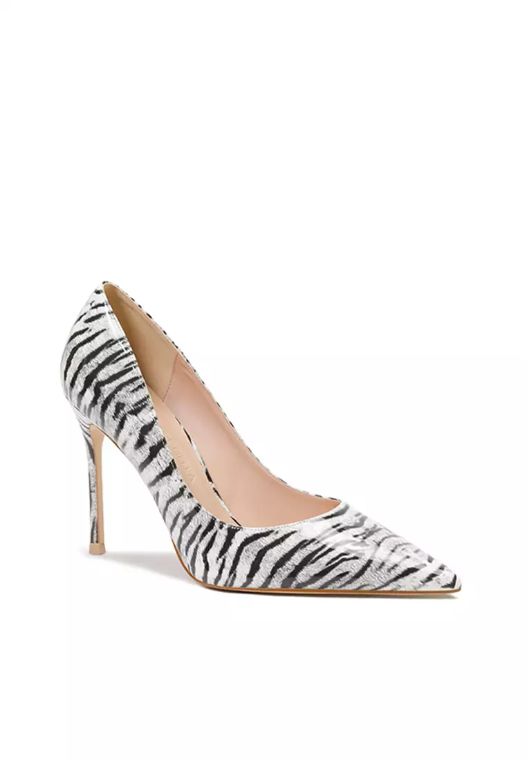 10CM Faux Leather Pointed Pumps Heels Shoes HZL053
