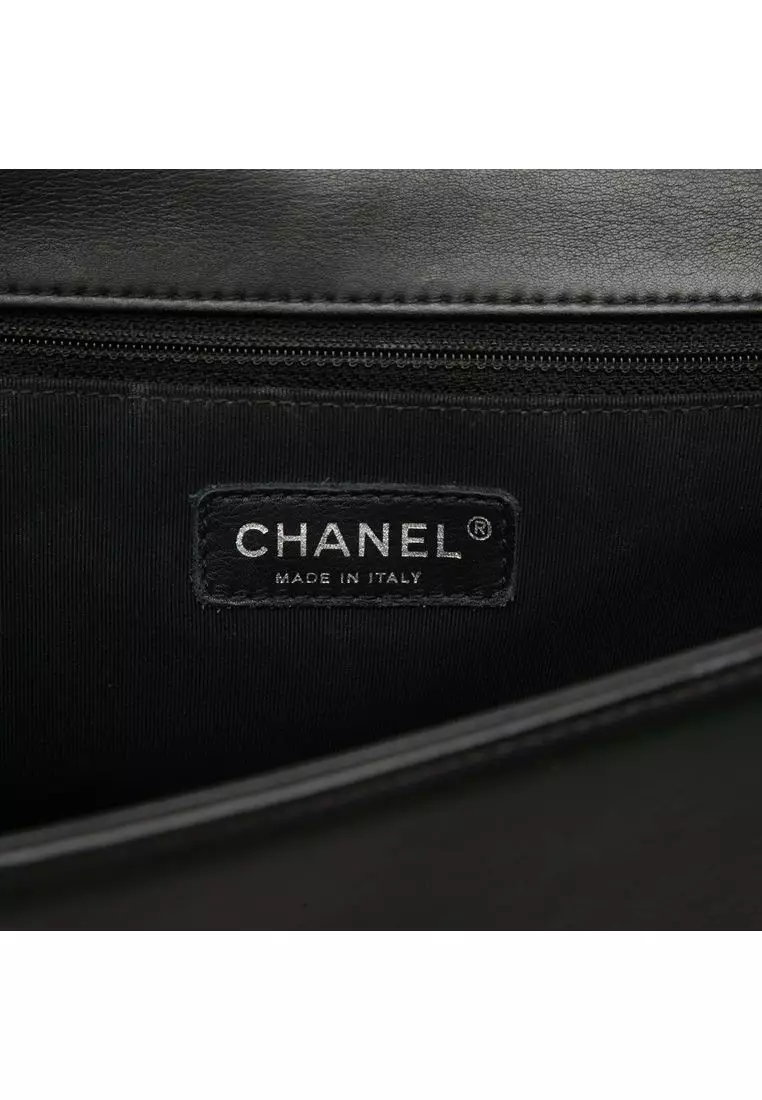 Pre-Loved Chanel Large Quilted Lambskin Boy Flap