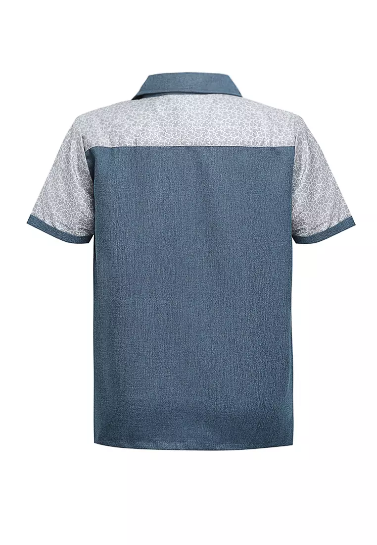 Hem Anak Batik Laki Laki Lengan Pendek Arziki Grey