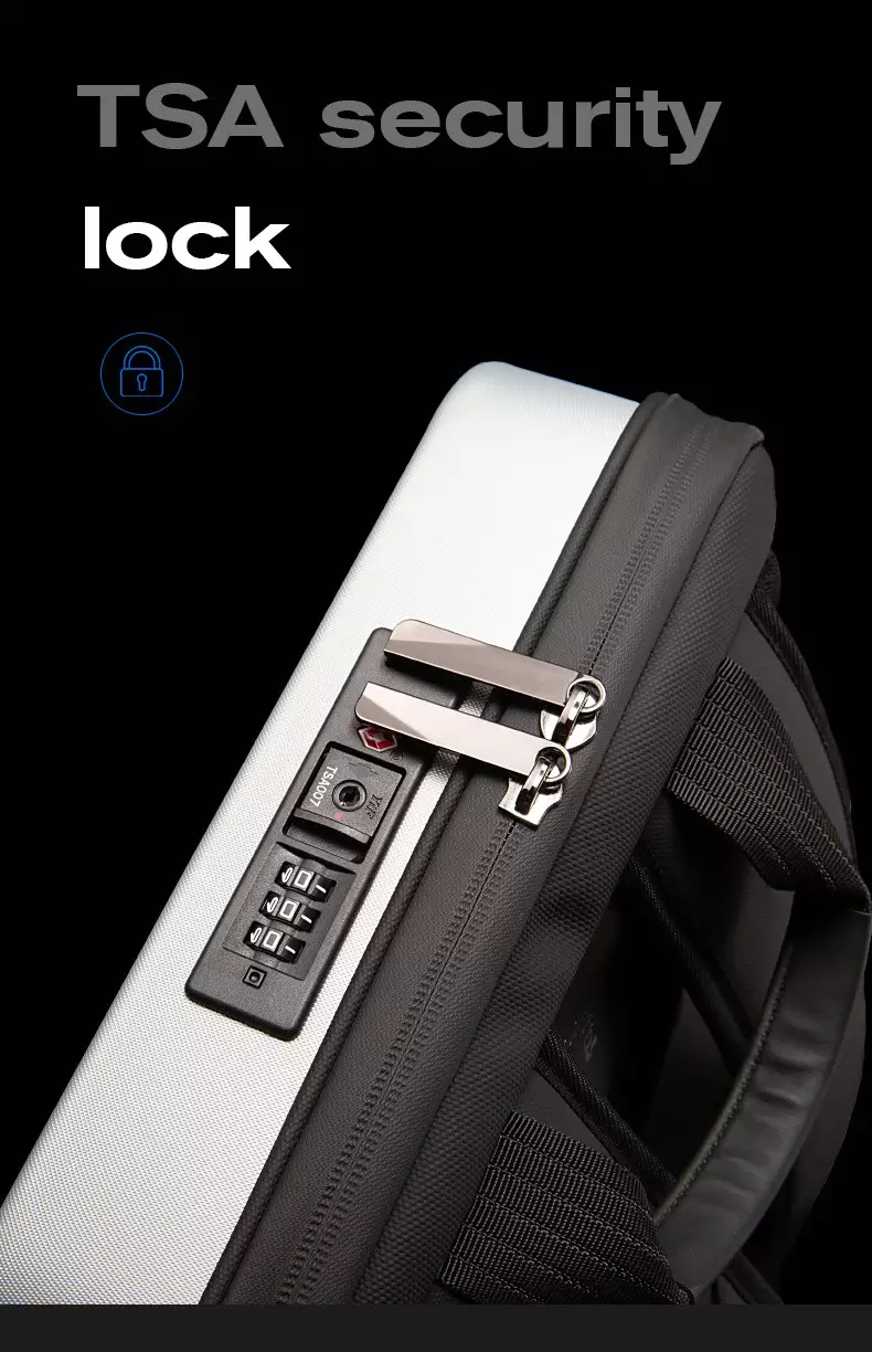 Bange BG7682 Tas Laptop Kerja Ransel Backpack Pria Lock TSA 15.6 Inc - BLACK