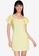 ZALORA BASICS yellow Puff Sleeve Mini Dress 236ADAAE74D6EFGS_1