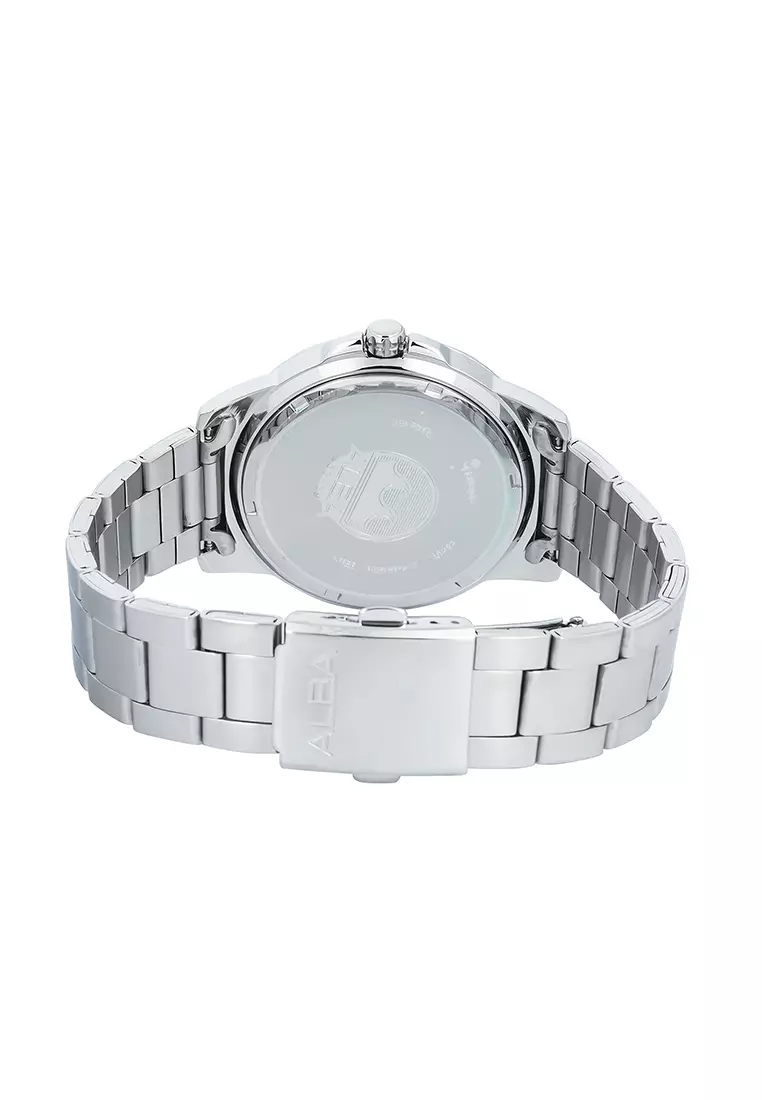 Alba Active - Jam Tangan Analog Pria - Green Dial - All Stainless Steel - AS9U09X1