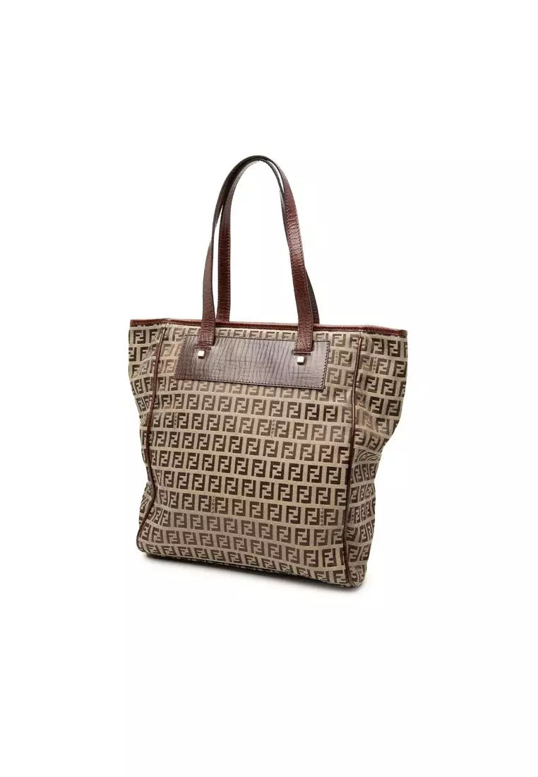 Buy Fendi Pre-Loved Fendi Zucchino Canvas Tote 2026 Online | ZALORA