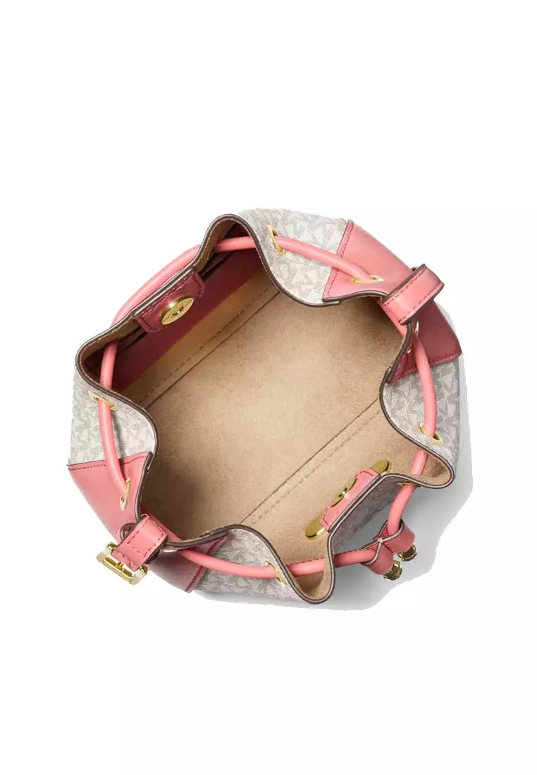 Michael kors pink bucket bag outlet