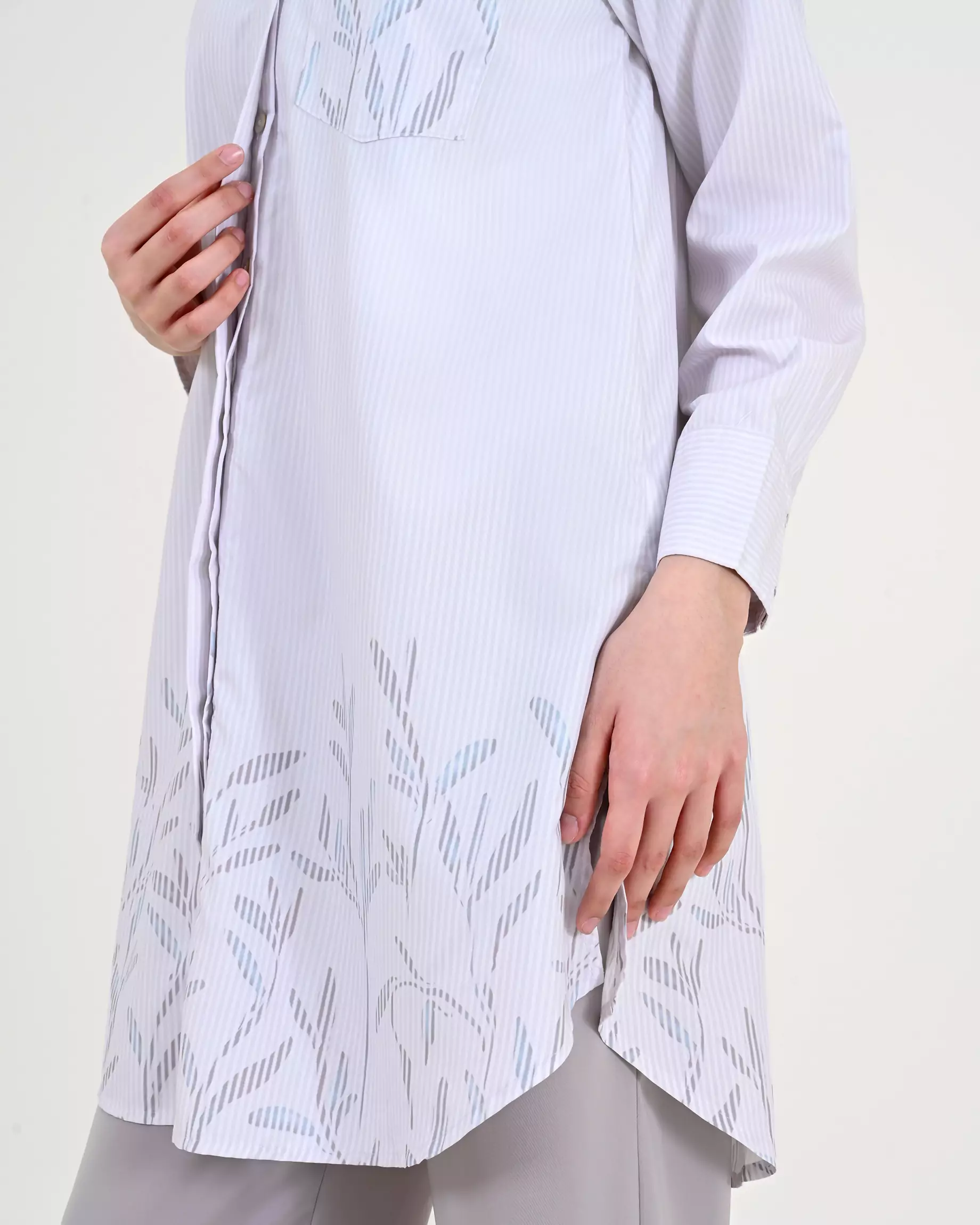 Geulis.id ADINNE TUNIC - Lightgrey