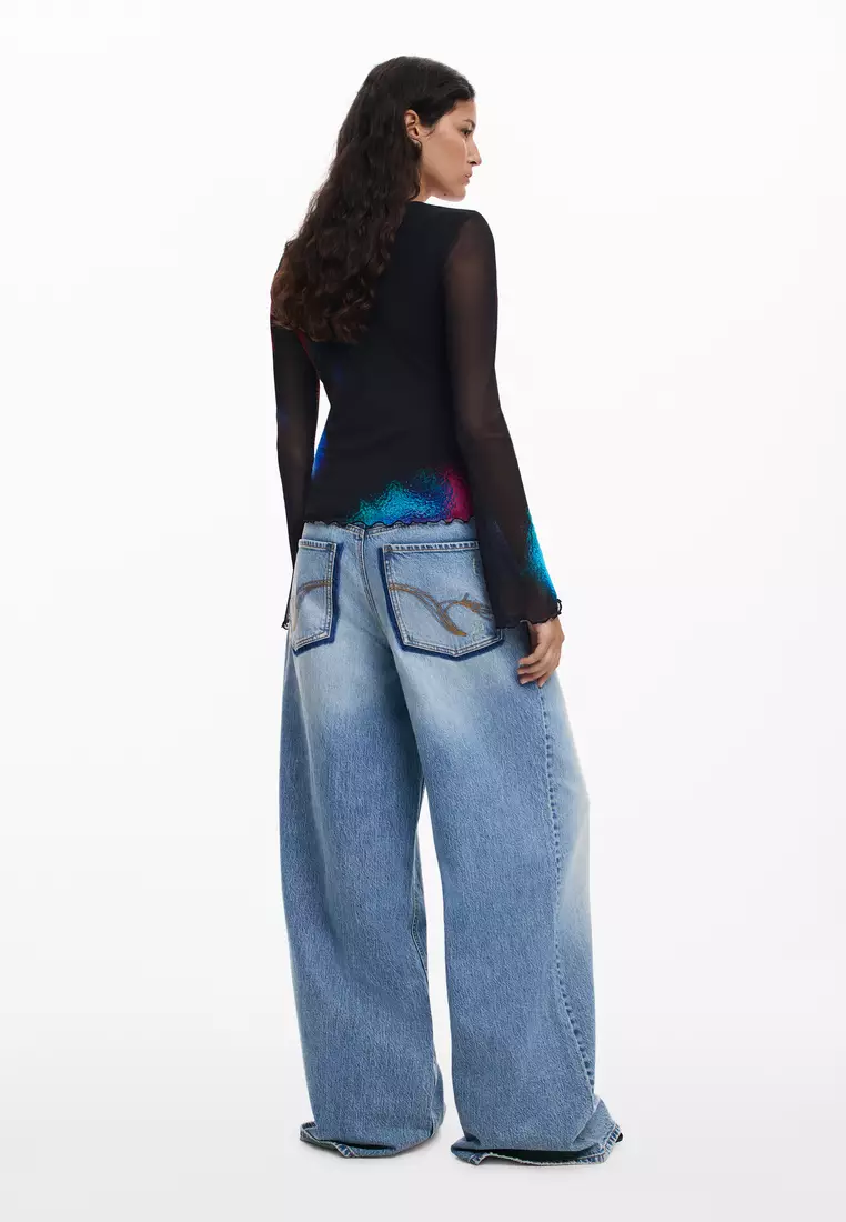 Sheer Long Sleeve Knit Top by Christian Lacroix