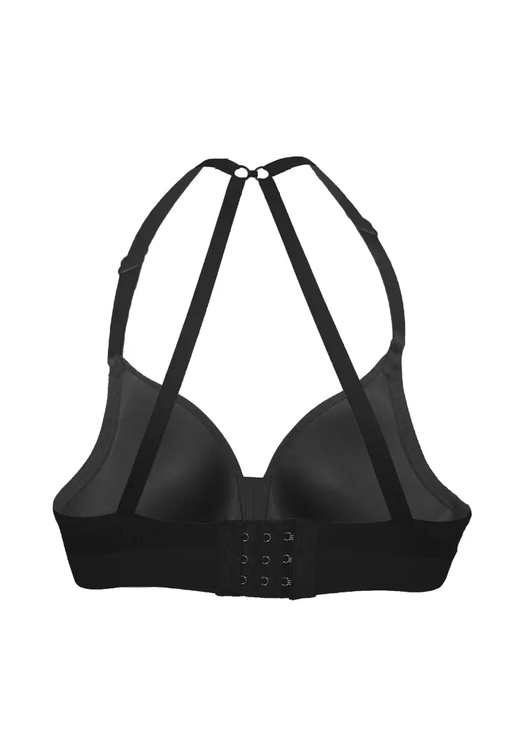 Flair Fit Ribbed Fabric Full Cup Padded Bra with J Hook Underwear for Women