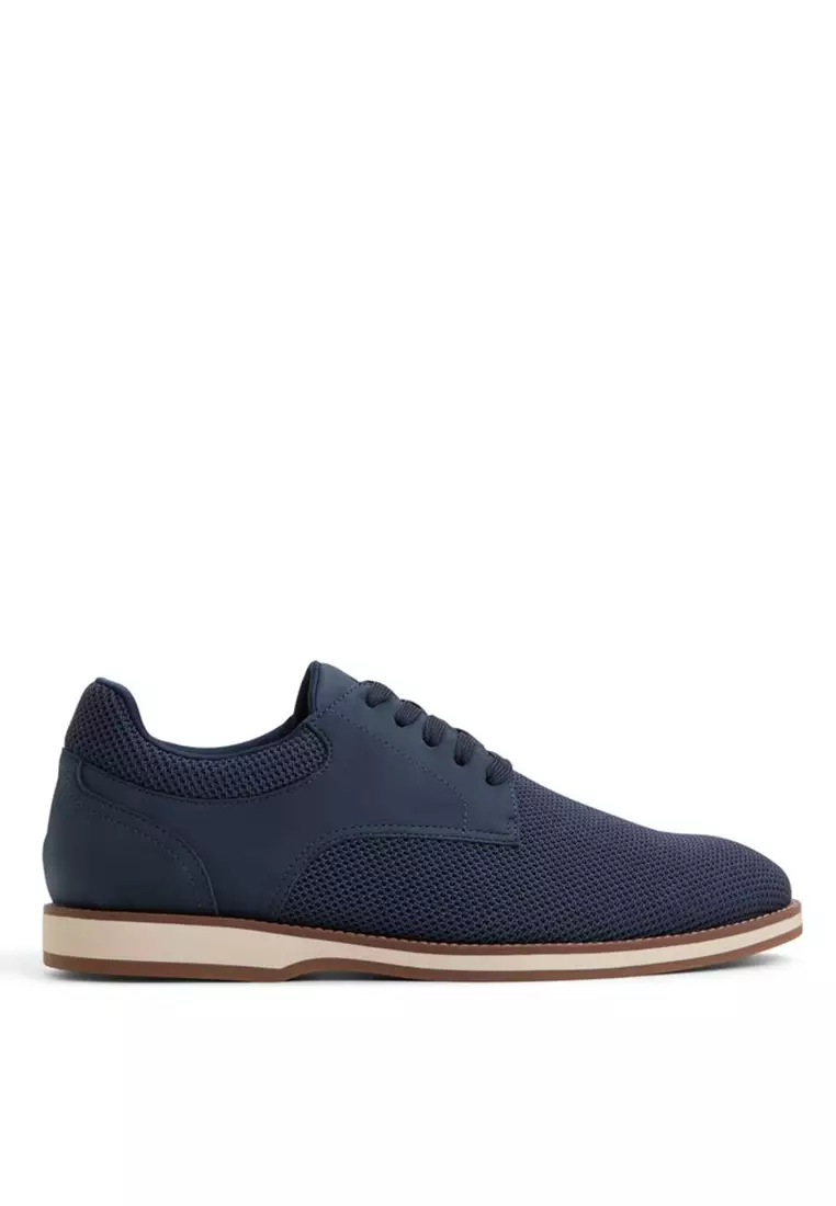 Aldo Navy Blue Lace-Up Derby Shoes display picture 2