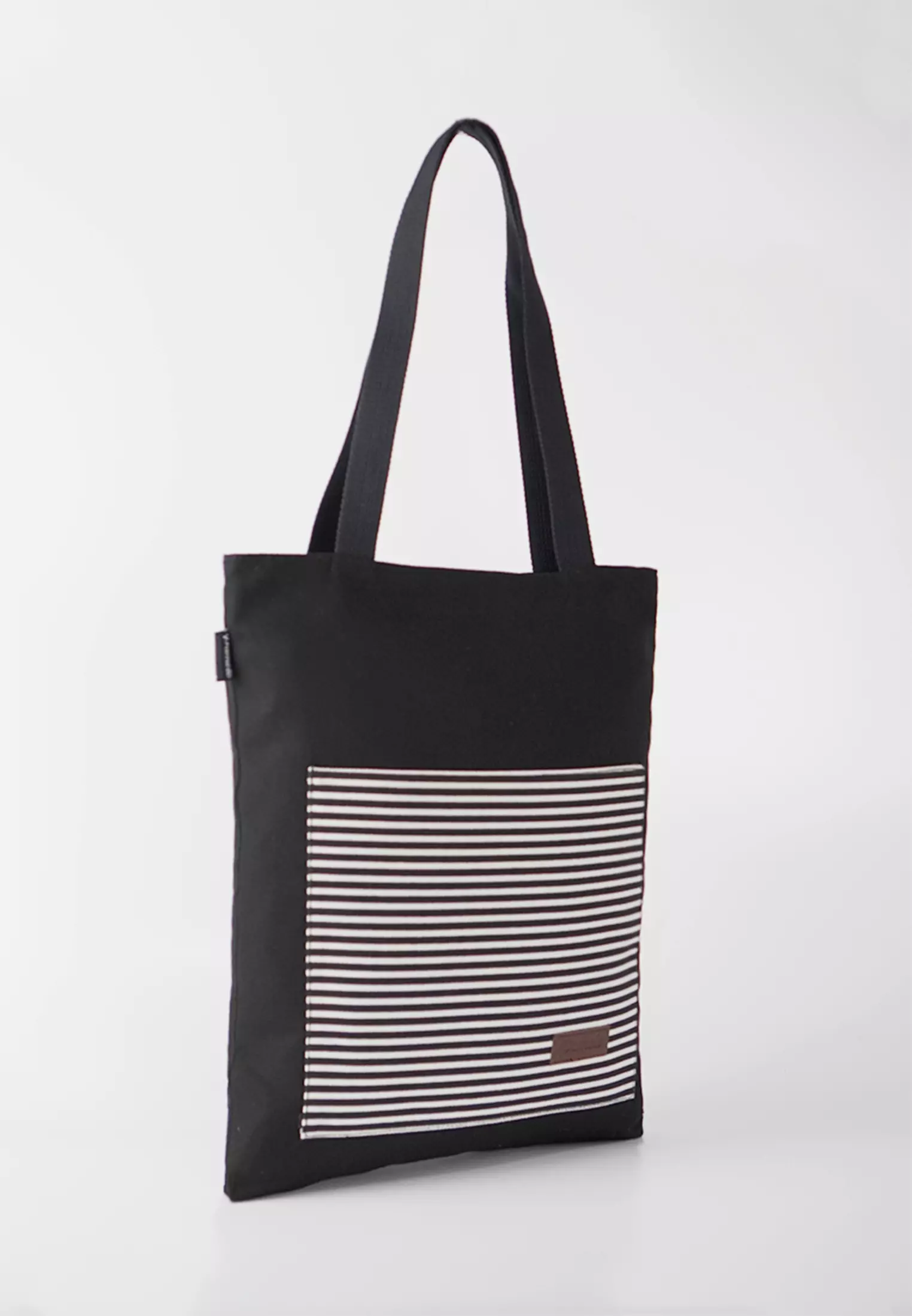 Tas Tote Bag Wanita Bahan Kanvas Penutup Resleting Anna Line