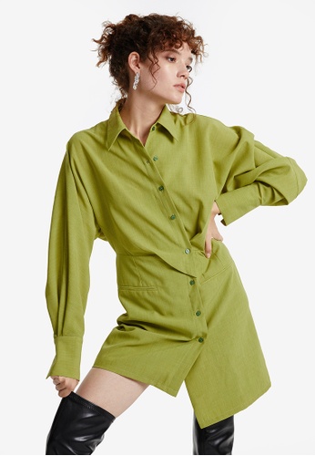 Buy Urban Revivo Ruched Shirt Dress 2023 Online | ZALORA Singapore