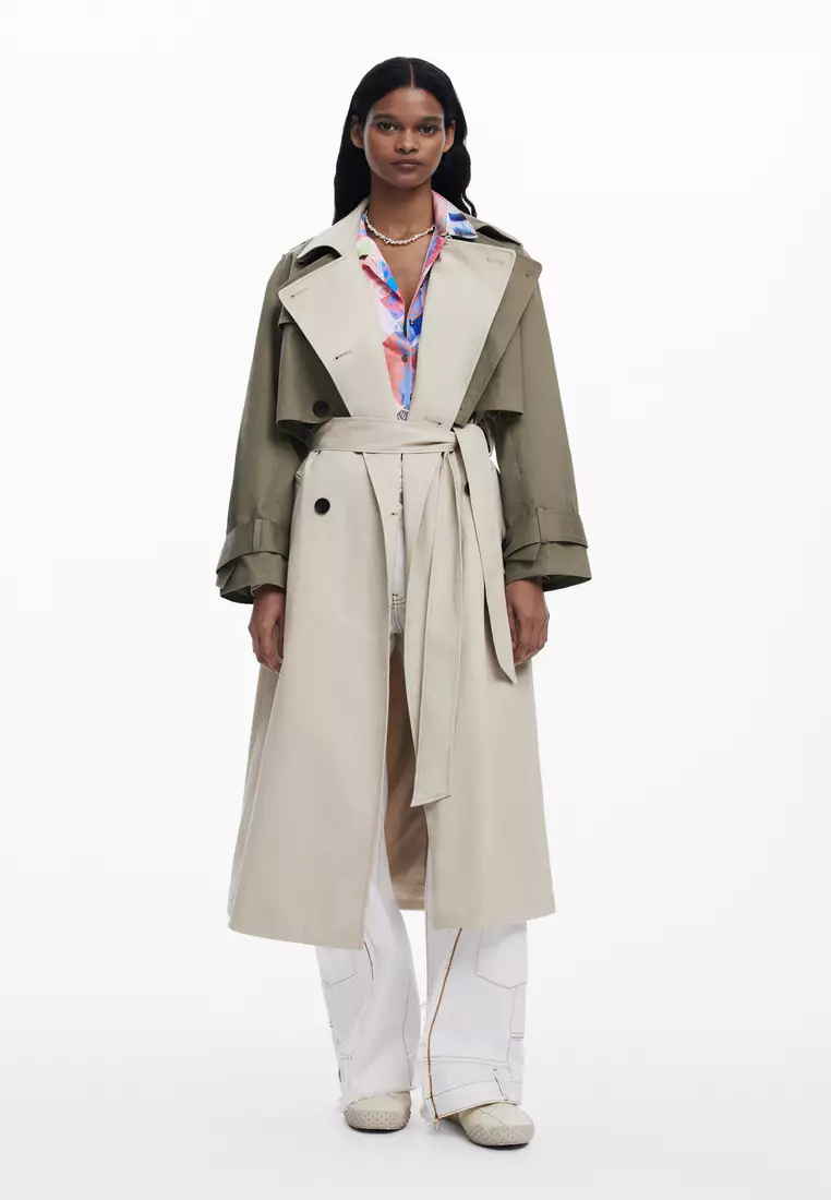 Buy Desigual Two-tone trench coat 2026 Online | ZALORA