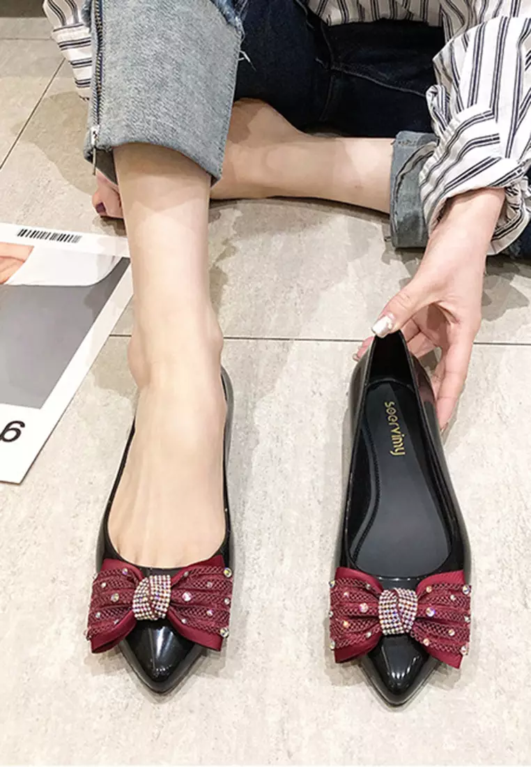 Bow Waterproof Jelly Shoes