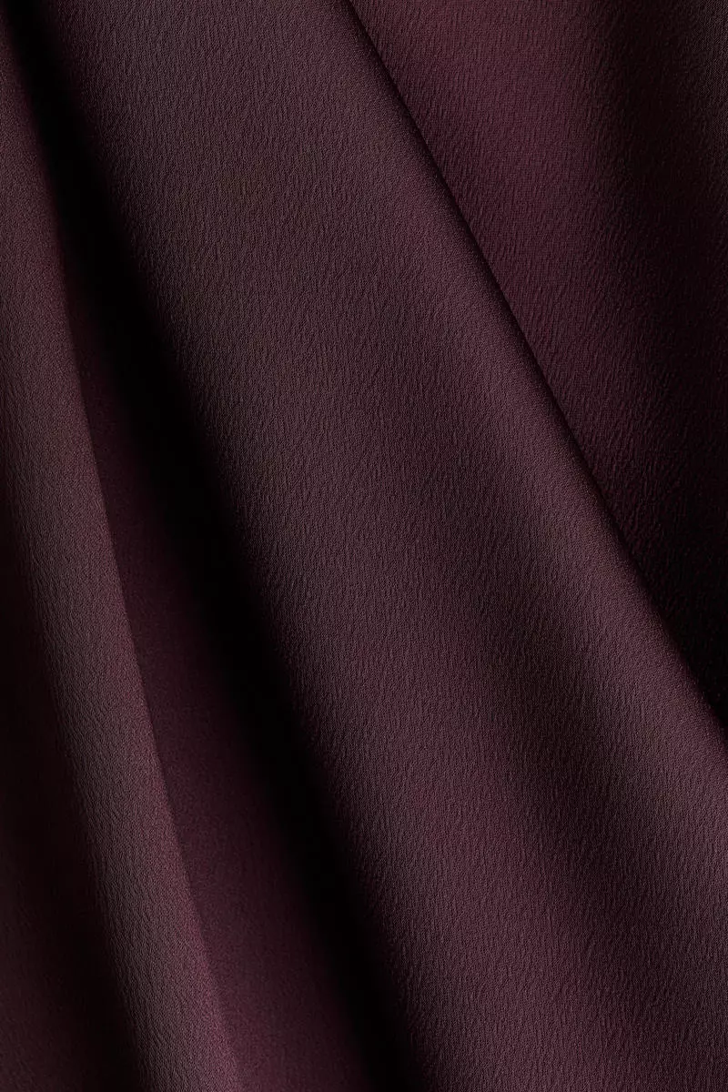 Lace-trimmed satin dress