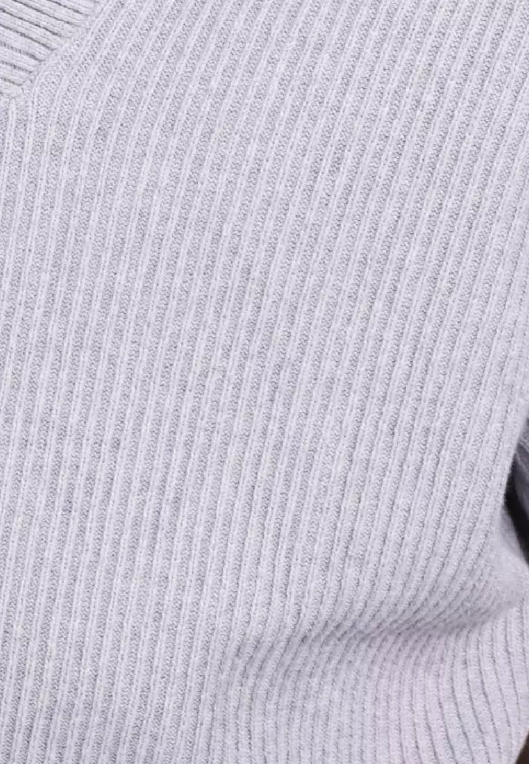 Emba Denim - Elon Kaos Pria Polo Knit Regular Fit  Light Grey