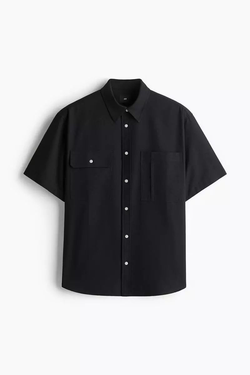 Loose Fit Short-sleeved Oxford shirt
