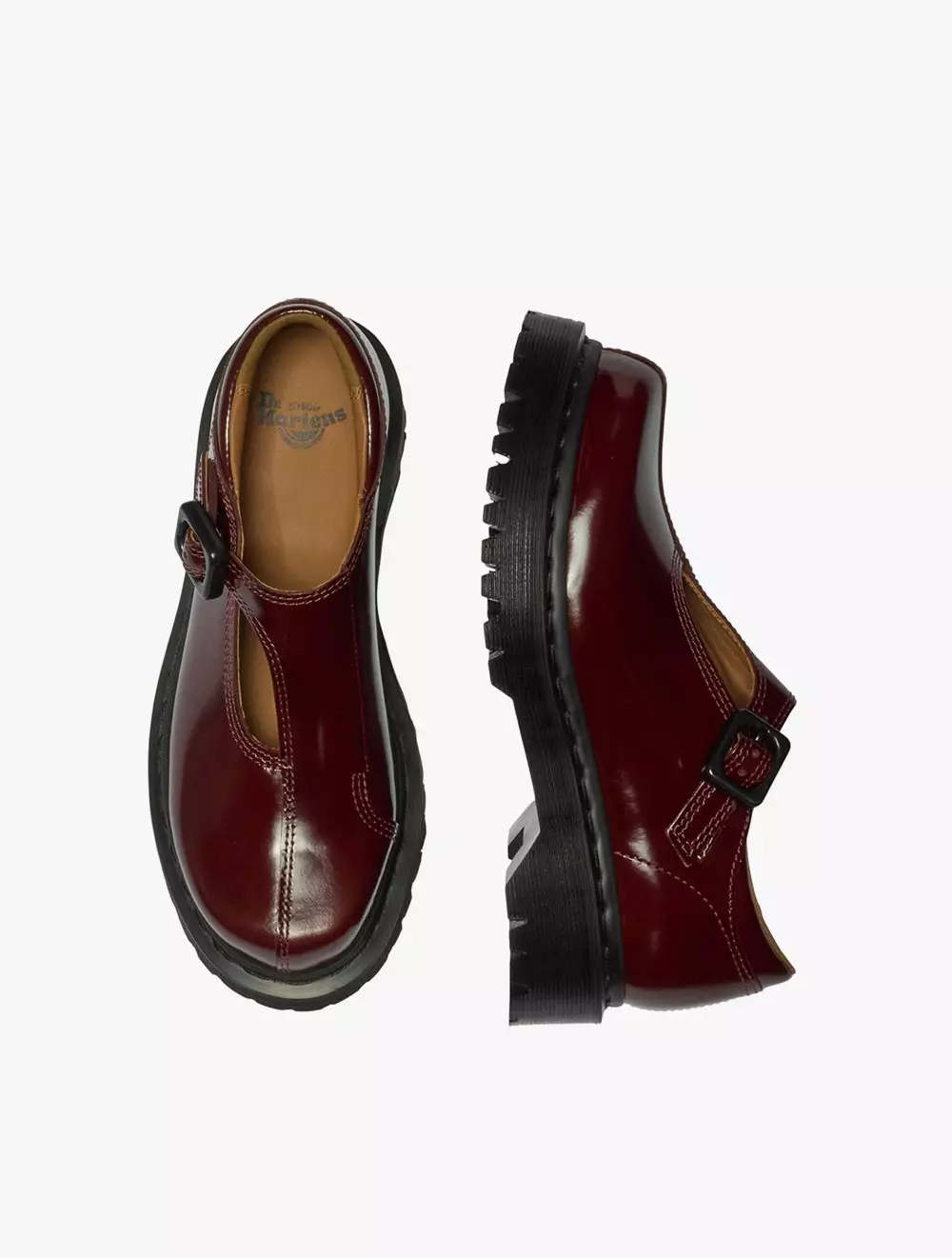 Dr. Martens Rejena MJ Cherry Red Laquered Leather