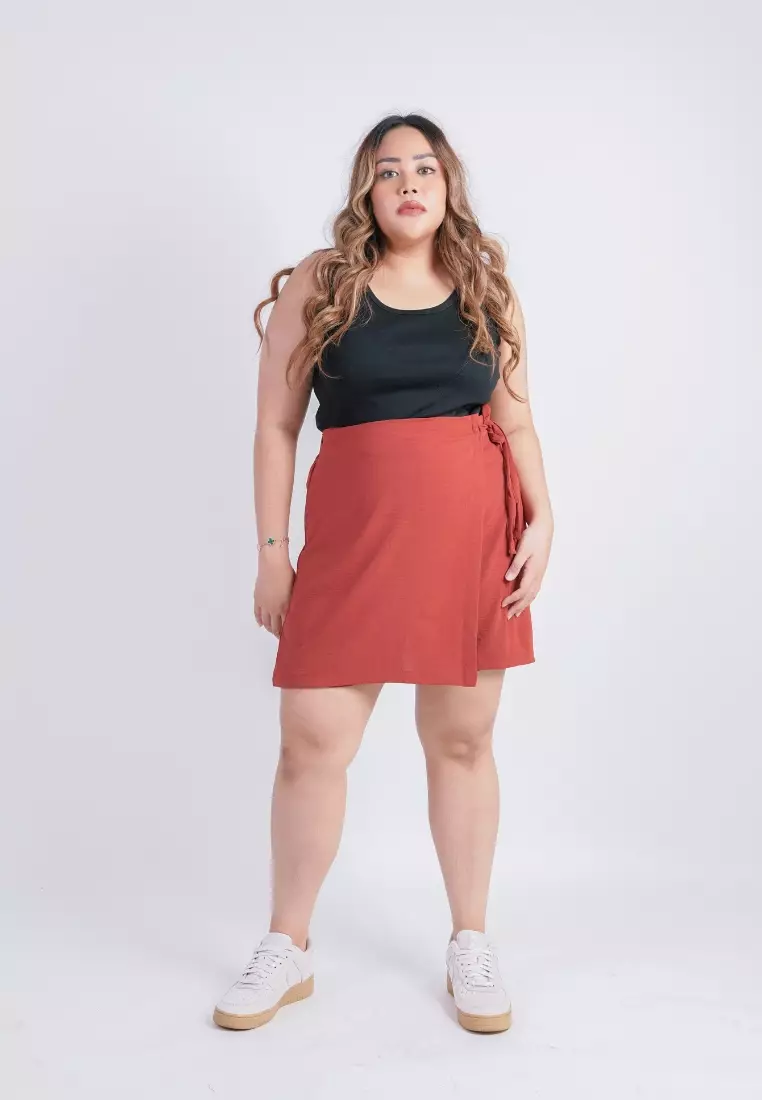 plus size ae ra skort intense coral