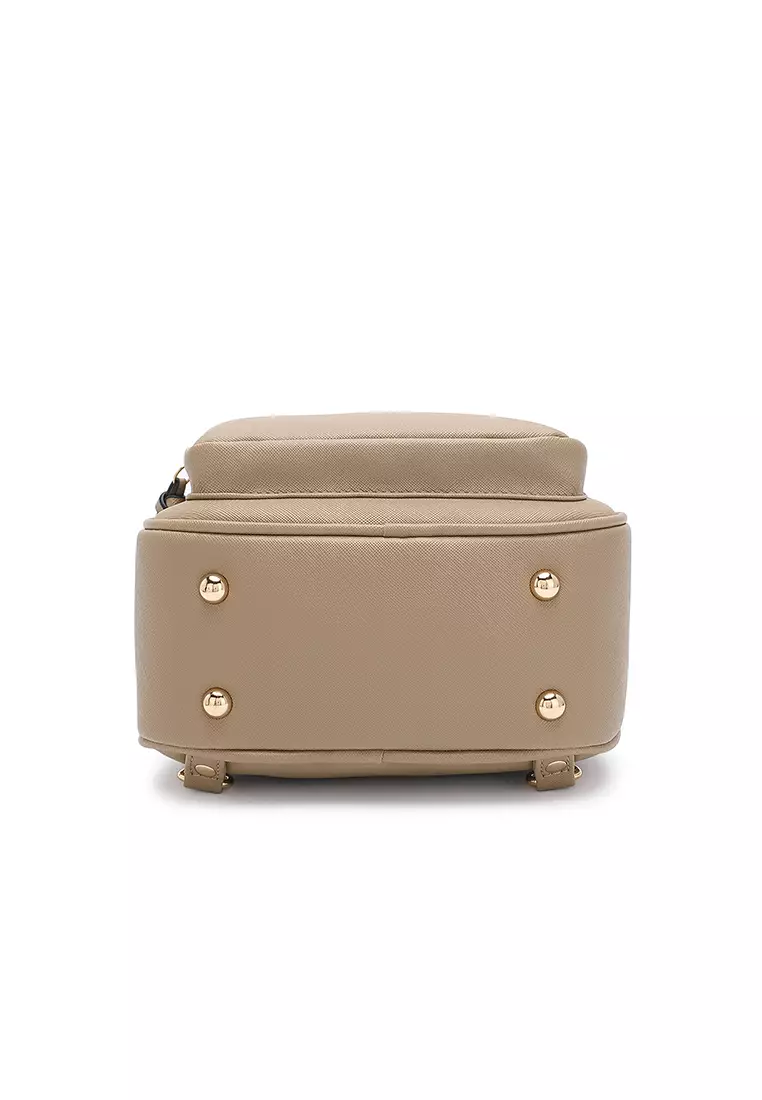 Women's Casual 2-Way Backpack (Tas Ransel Wanita & Tas Punggung Wanita) - Krem