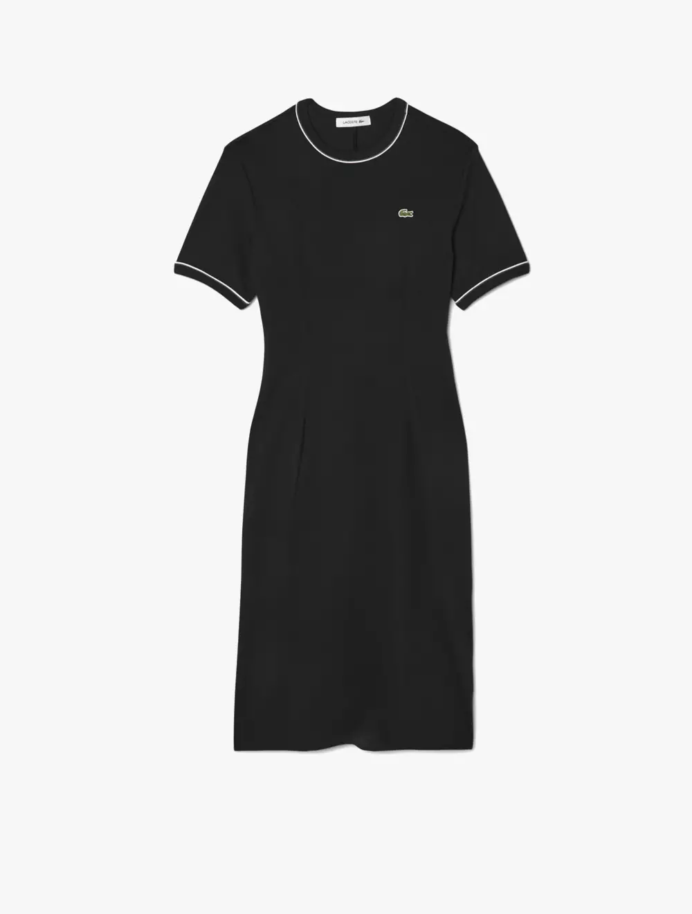 Trim Accent Jersey T-Shirt Dress - Black